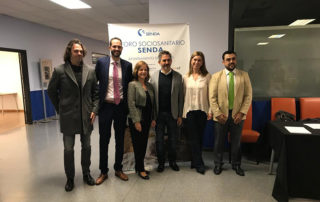 Chema Prados, primero por la derecha, en el IX Foro Sociosanitario Senda