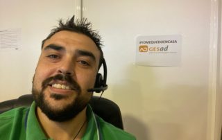 Chema Prados, teletrabajando estos días desde casa